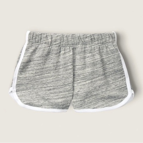 VS PINK 2.5” Curved Hem Sweat Varsity Shorts Heathered Gray Gradient Graphic XS - Picture 4 of 14